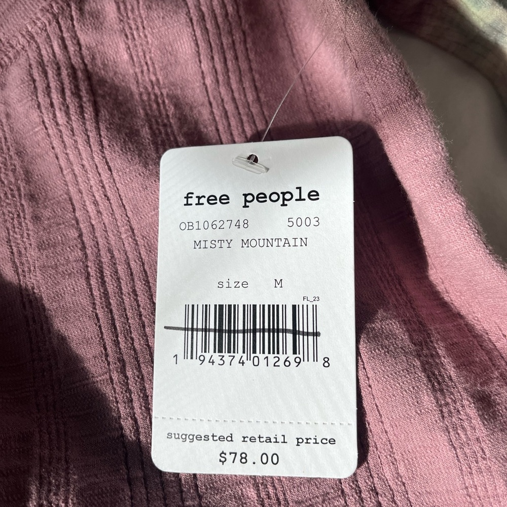 NWT Free People We The Free Misty Mountain Tie-Dye Long Sleeve Top - Picture 8 of 9